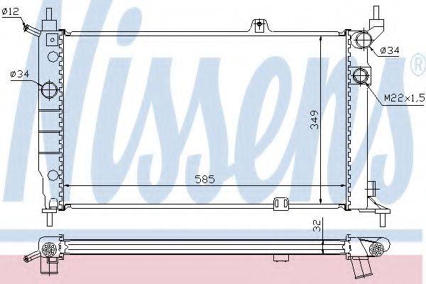 NISSENS 63252A Радіатор, охолодження двигуна