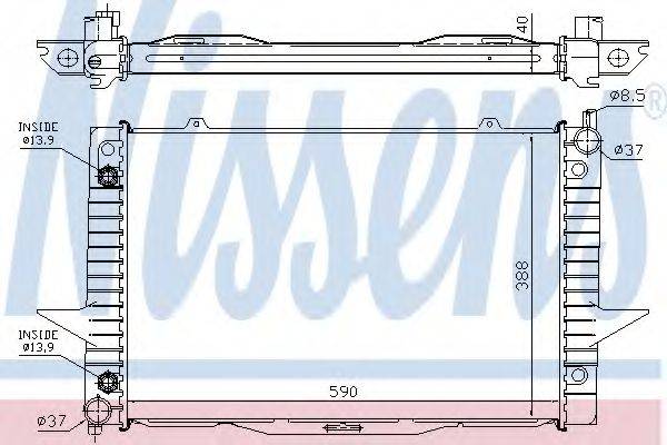 NISSENS 65548A Радіатор, охолодження двигуна