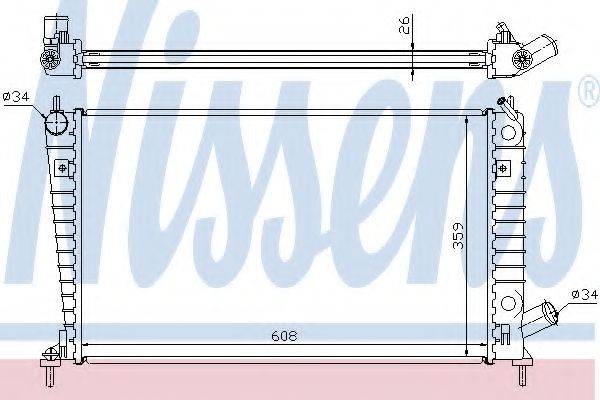 NISSENS 68000A Радіатор, охолодження двигуна