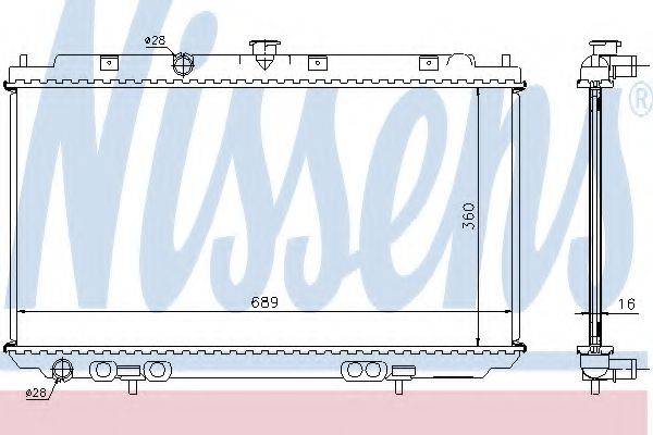 NISSENS 67350A Радіатор, охолодження двигуна