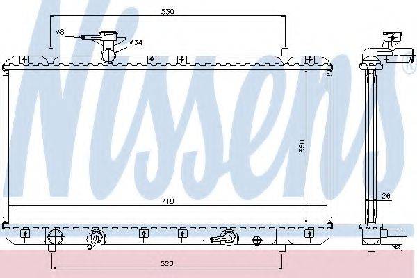 NISSENS 64166A Радіатор, охолодження двигуна