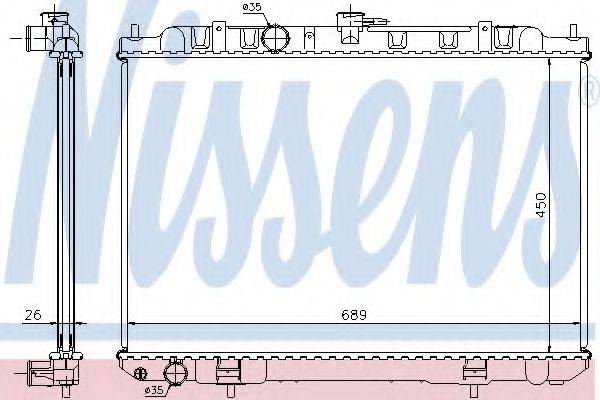 NISSENS 68705A Радіатор, охолодження двигуна