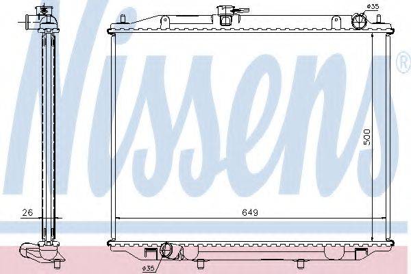 NISSENS 68706A Радіатор, охолодження двигуна