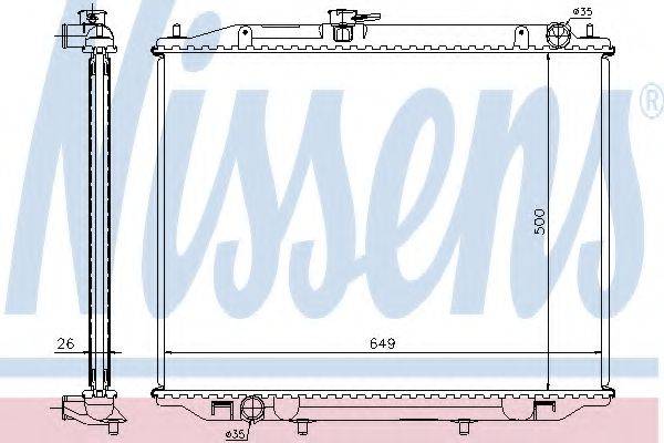 NISSENS 68708A Радіатор, охолодження двигуна