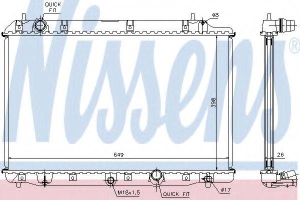 NISSENS 68602A Радіатор, охолодження двигуна
