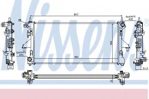 NISSENS 63555A Радіатор, охолодження двигуна