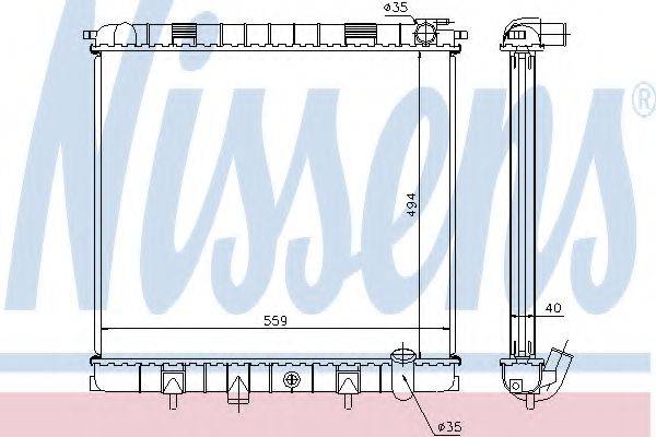 NISSENS 64319A Радіатор, охолодження двигуна