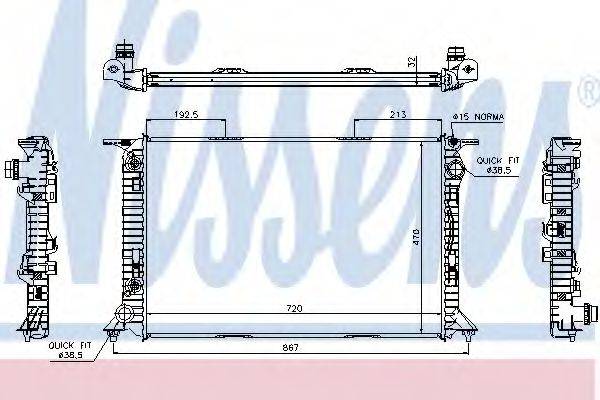 NISSENS 60322 Радіатор, охолодження двигуна