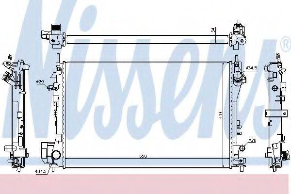 NISSENS 630742 Радіатор, охолодження двигуна