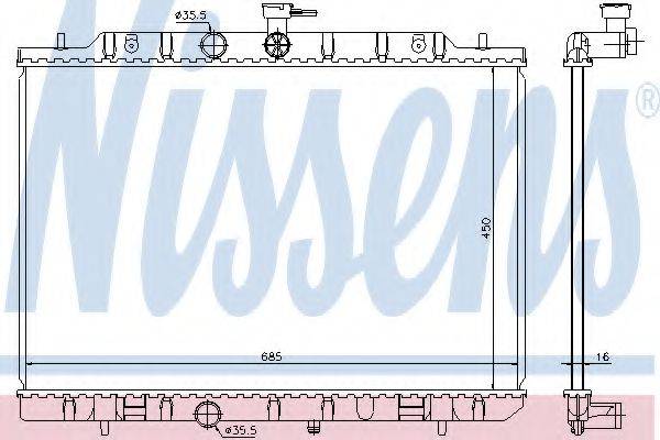 NISSENS 68724 Радіатор, охолодження двигуна