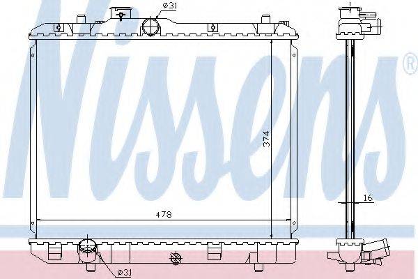 NISSENS 630707 Радіатор, охолодження двигуна