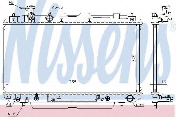 NISSENS 646852 Радіатор, охолодження двигуна