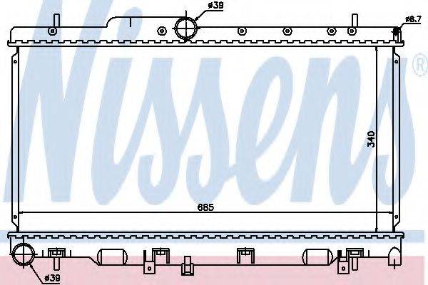 NISSENS 67733 Радіатор, охолодження двигуна