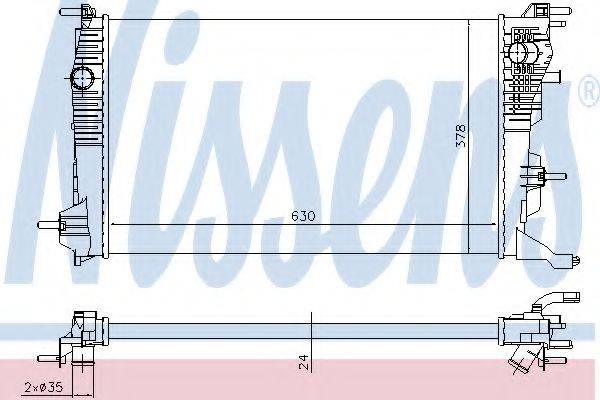 NISSENS 637647 Радіатор, охолодження двигуна