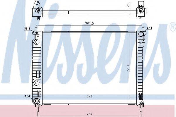 NISSENS 616905 Радіатор, охолодження двигуна