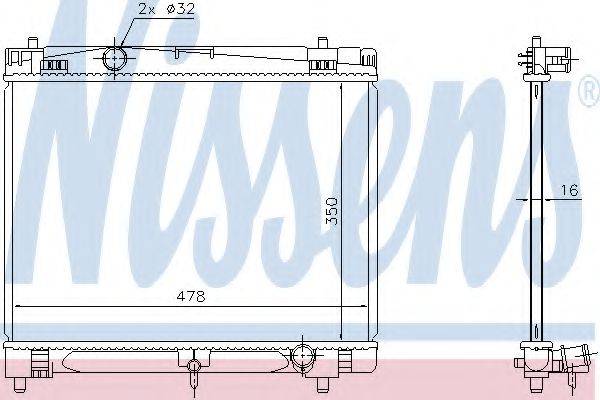NISSENS 646877 Радіатор, охолодження двигуна