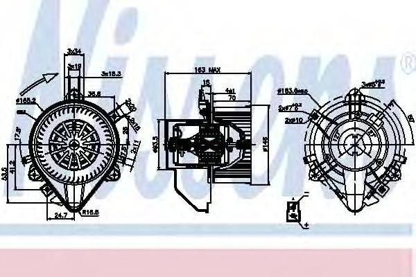 NISSENS 87131 Вентилятор салону