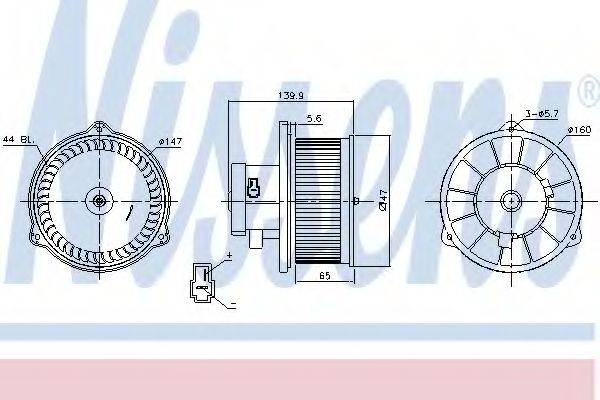 NISSENS 87160 Вентилятор салону