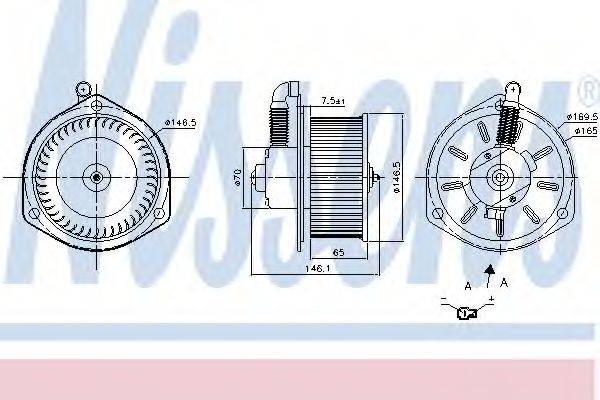 NISSENS 87164 Вентилятор салону