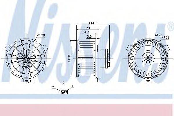 NISSENS 87203 Вентилятор салону