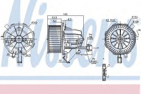 NISSENS 87215 Вентилятор салону