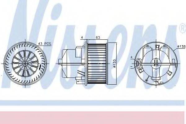 NISSENS 87223 Вентилятор салону