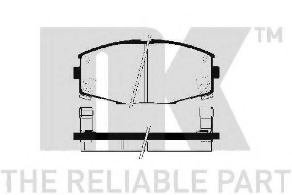NK 224520 Комплект гальмівних колодок, дискове гальмо