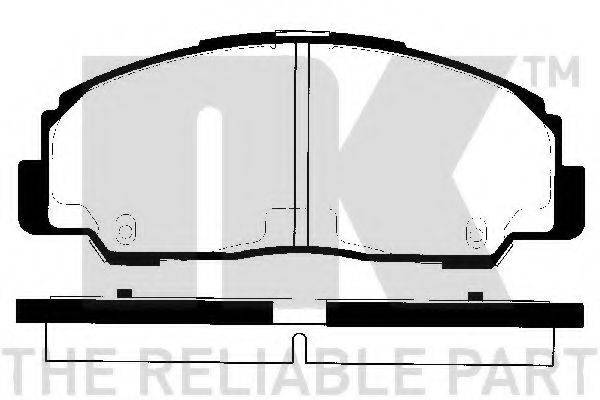 NK 225110 Комплект гальмівних колодок, дискове гальмо