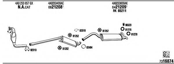 WALKER AD25123 Система випуску ОГ