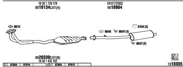 WALKER BW31618 Система випуску ОГ