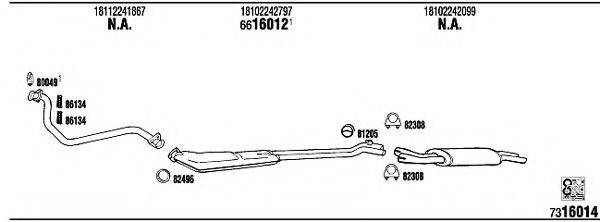 WALKER BW32403 Система випуску ОГ