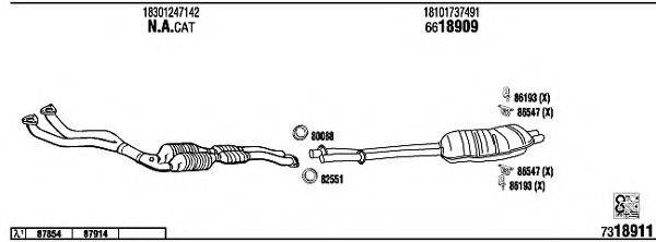 WALKER BW32523 Система випуску ОГ