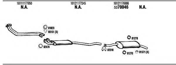 WALKER BW51821 Система випуску ОГ