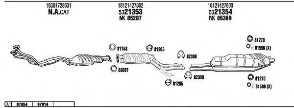 WALKER BW52543 Система випуску ОГ