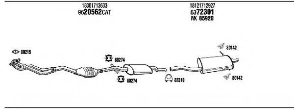 WALKER BWH08963 Система випуску ОГ