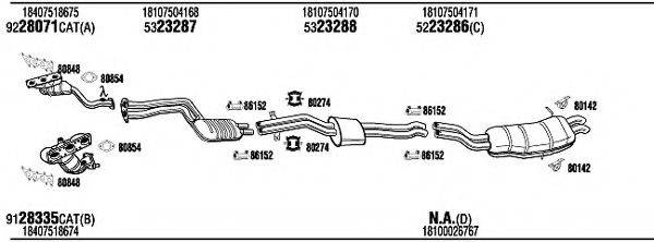 WALKER BWH15453 Система випуску ОГ