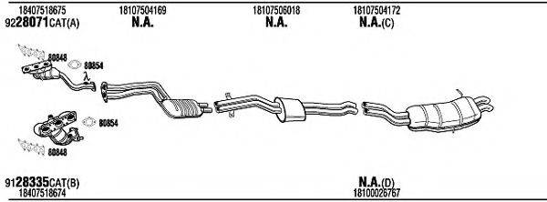 WALKER BWH15456 Система випуску ОГ