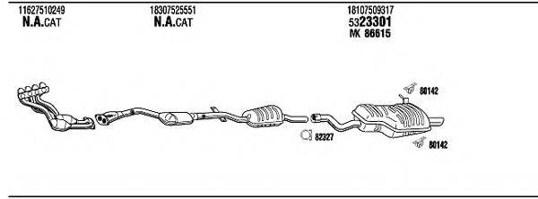 WALKER BWH15895 Система випуску ОГ