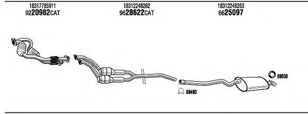 WALKER BWT15267 Система випуску ОГ