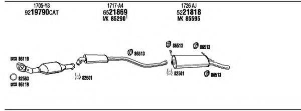 WALKER CI16003 Система випуску ОГ