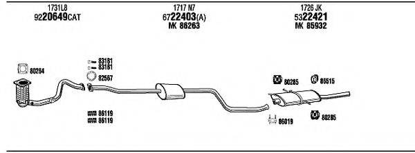 WALKER CI16077 Система випуску ОГ