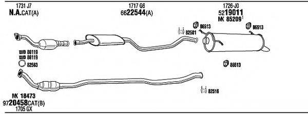 WALKER CI55019 Система випуску ОГ