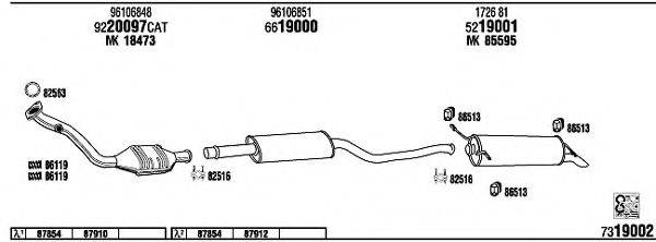 WALKER CI65002 Система випуску ОГ