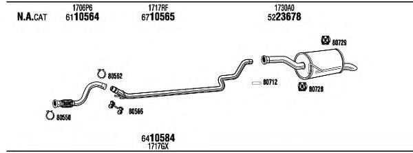 WALKER CIH06499 Система випуску ОГ