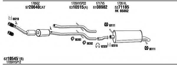 WALKER CIH15657A Система випуску ОГ