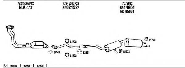 WALKER FI61174 Система випуску ОГ