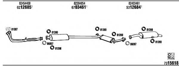 WALKER FI80001A Система випуску ОГ