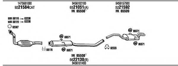 WALKER FIT11088B Система випуску ОГ