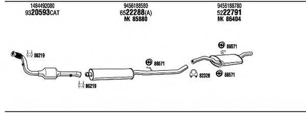 WALKER FIT16157A Система випуску ОГ