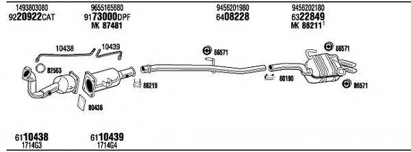 WALKER FIT17494BB Система випуску ОГ